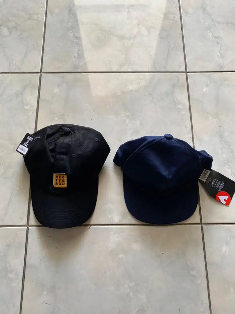 Borongan Bundling Topi ORIGINAL Airwalk Navy dan Geoff Max Black