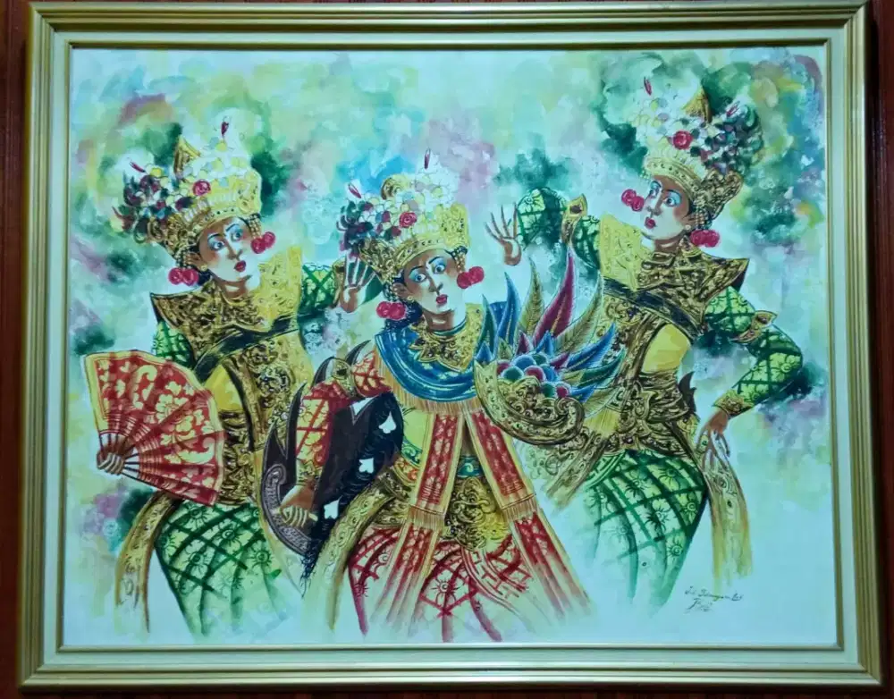 Lukisan 3 Penari Bali