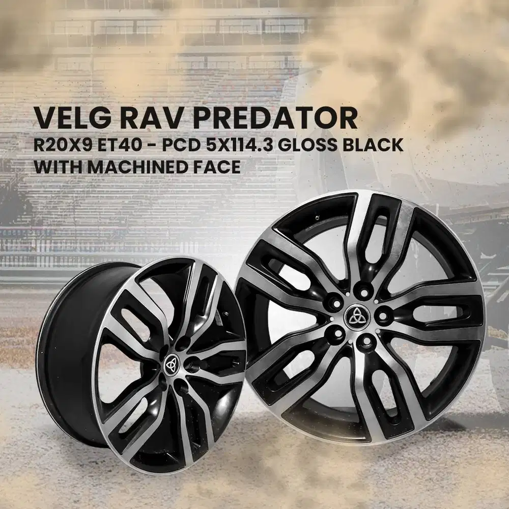 Velg Rav Predator, R20, ET 40, PCD 5 X 114,3. Kondisi Mulus