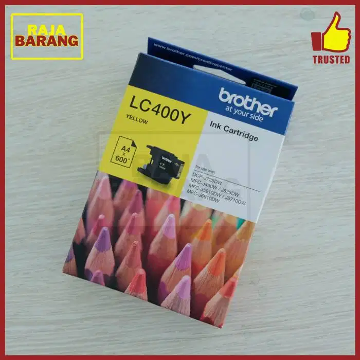 Tinta Printer Brother Kuning LC400Y LC 400 Y LC400 Y Yellow Ink Origin