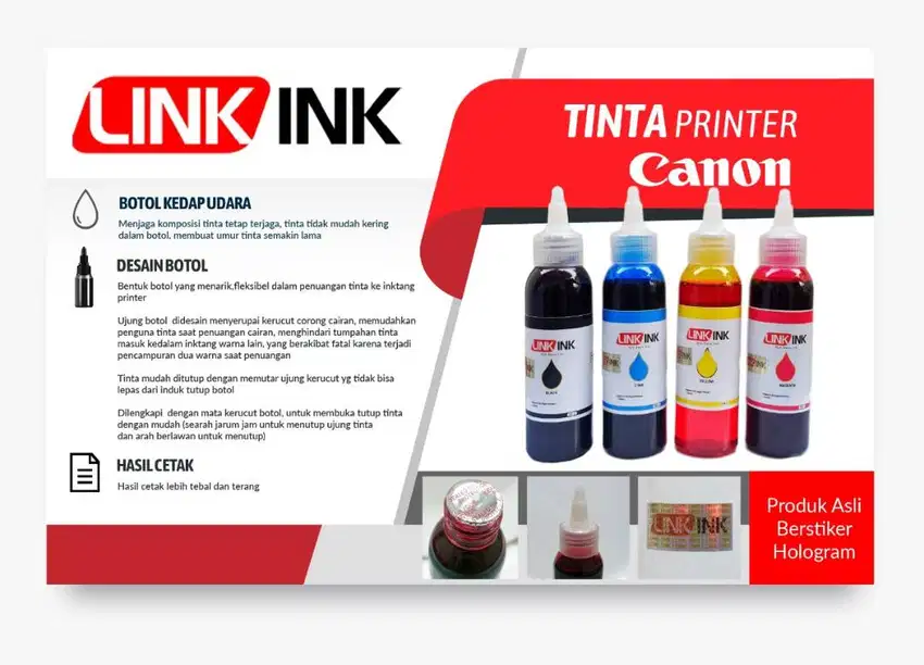 Tinta printer Canon Link Ink Berkualitas