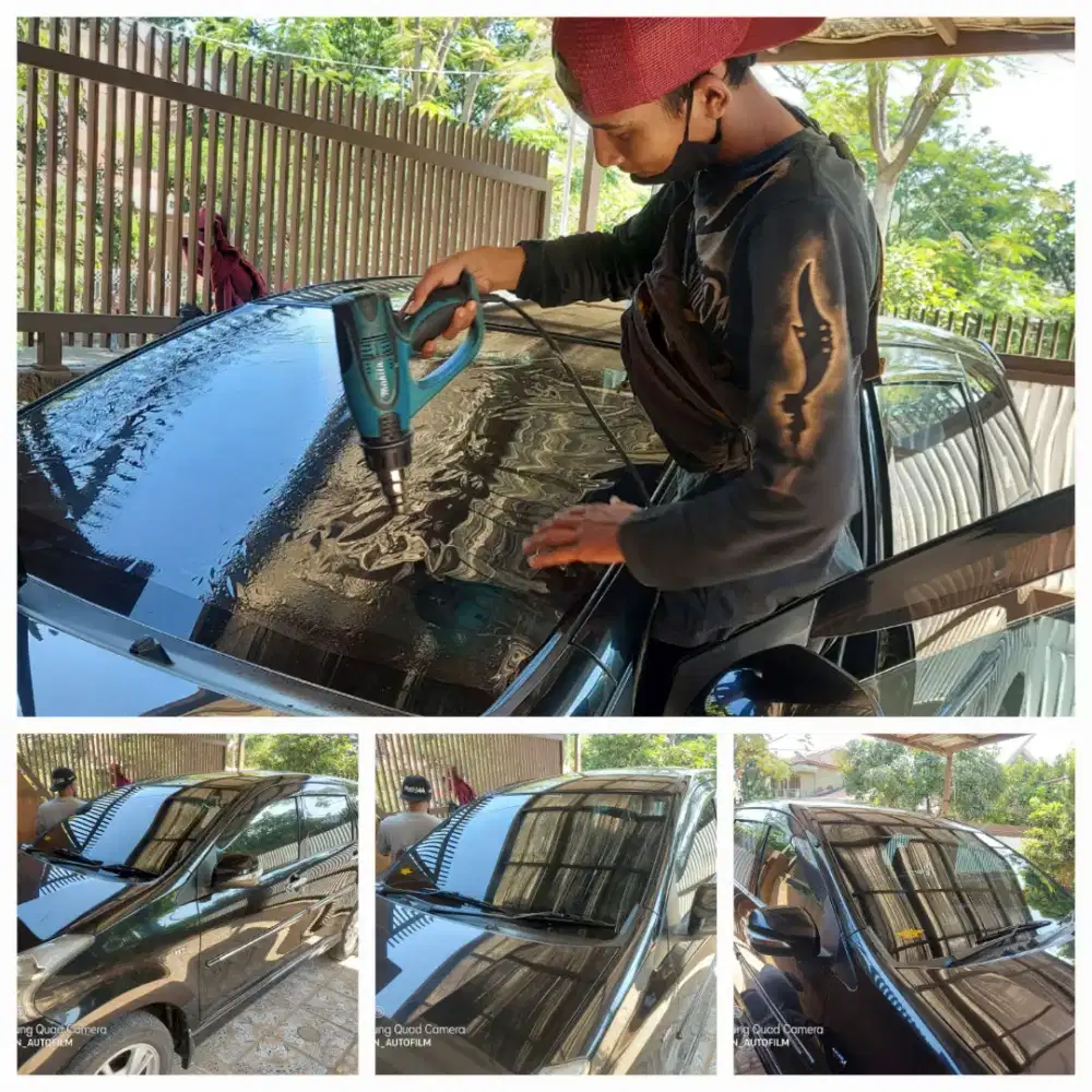 kaca film mobil hitam atau silver panggilan