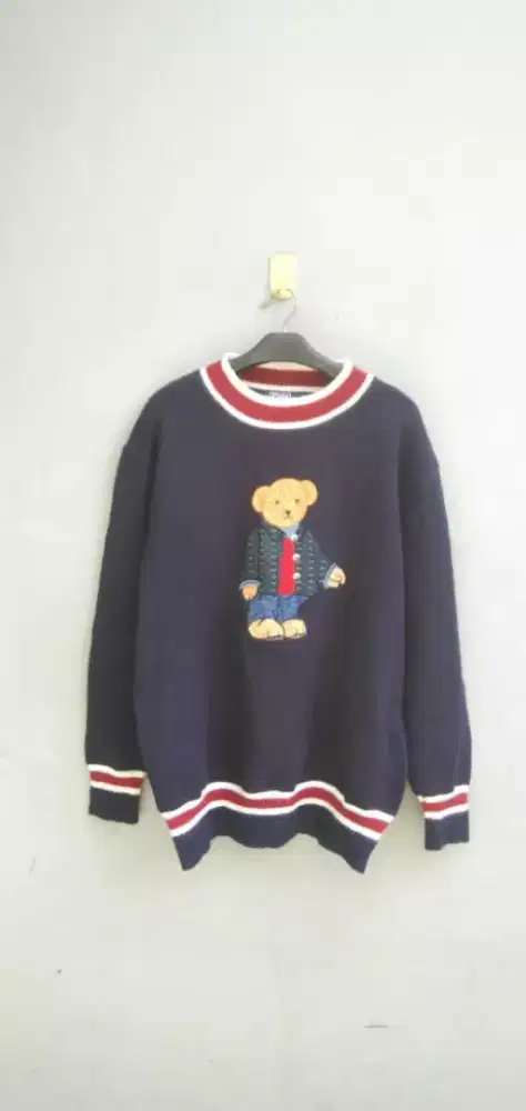 Polo Bear big logo wool knit sweater