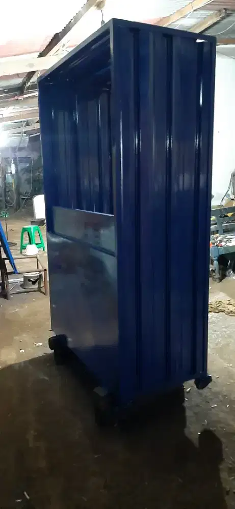 custom booth/konter galvanis semi container