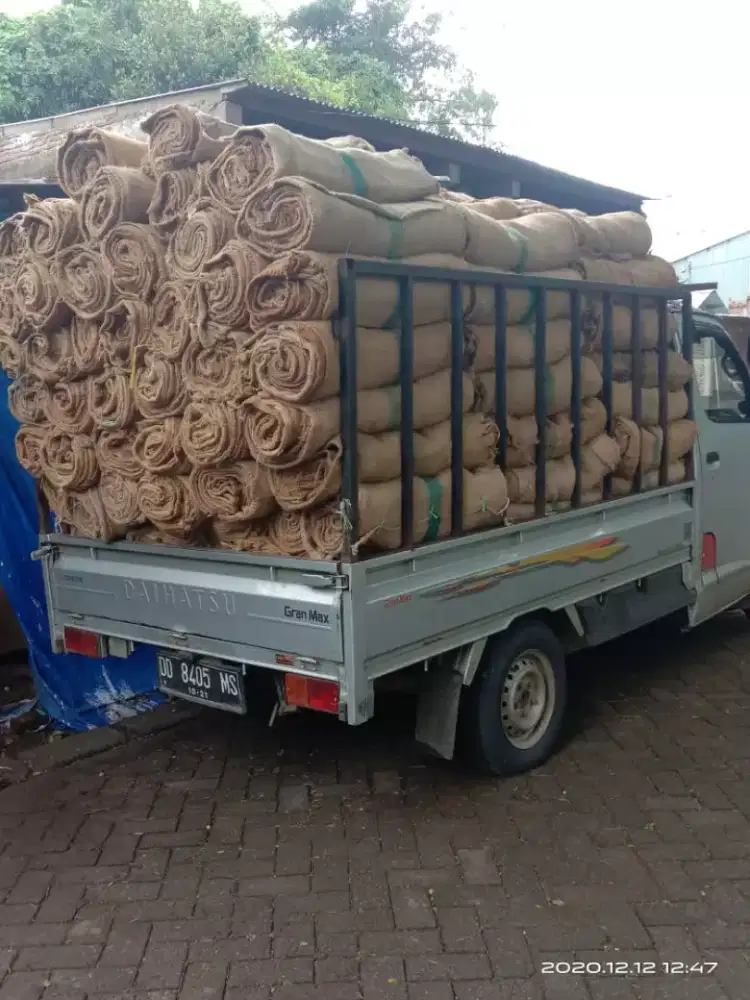 KARUNG GONI STRIP HIJAU 75 X 115 CM