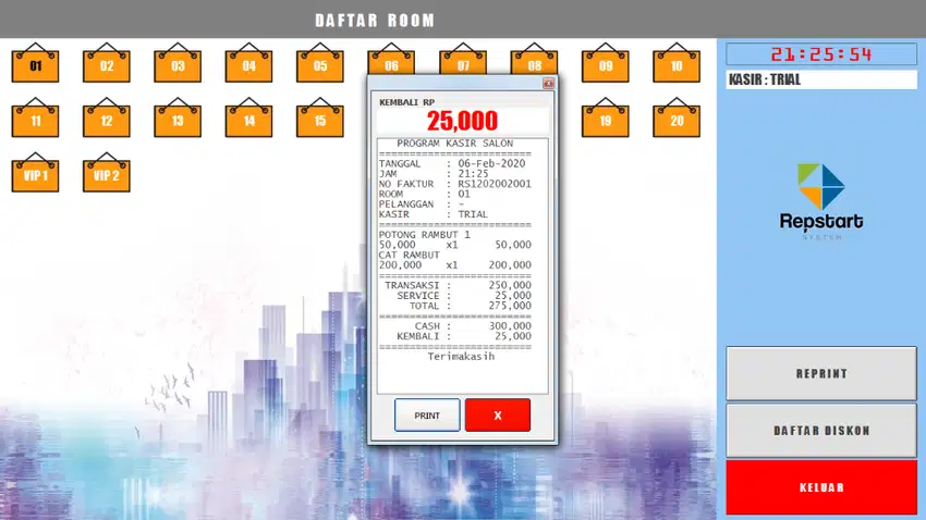 Program Komputer Kasir Repstart System Salon - Komisi Staff