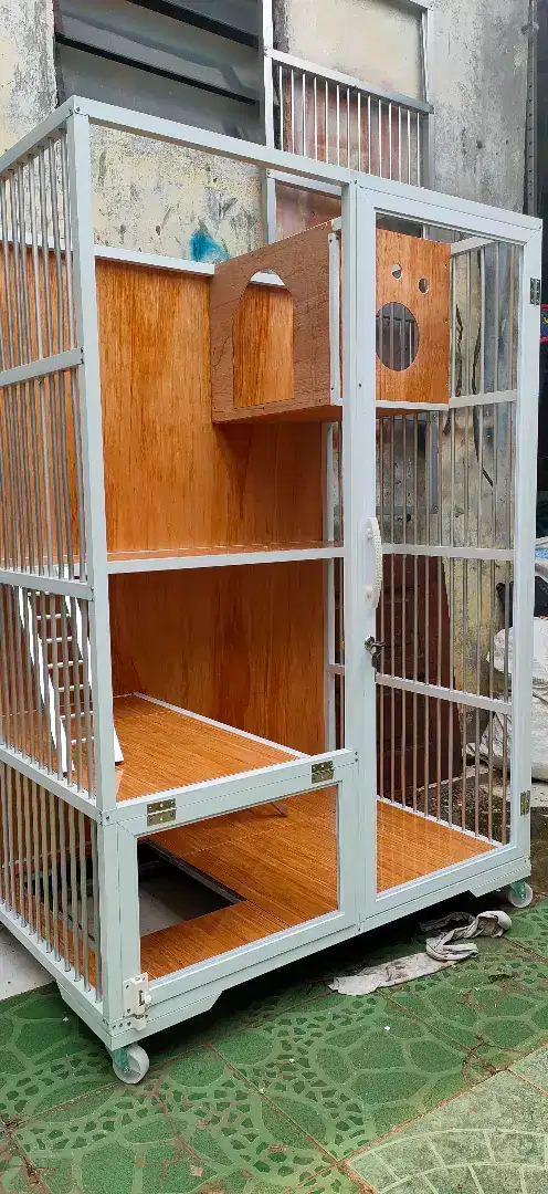 Kandang kucing Almunium premium