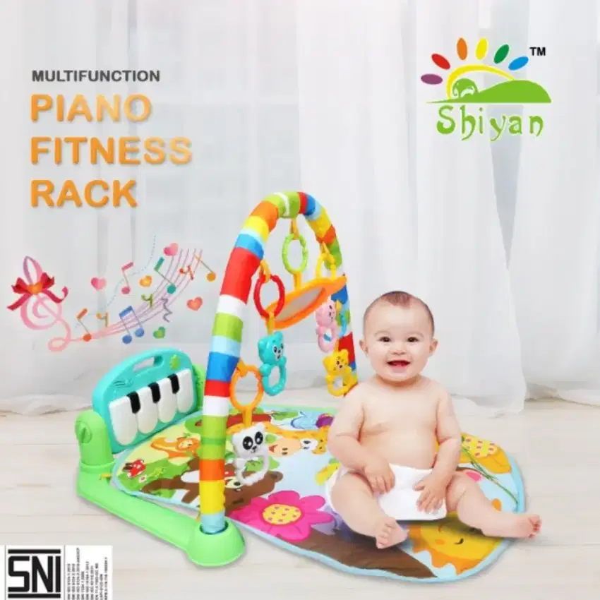 Baby Gym Playmate Alas Matras Mainan Bayi Set Music Piano Playgym