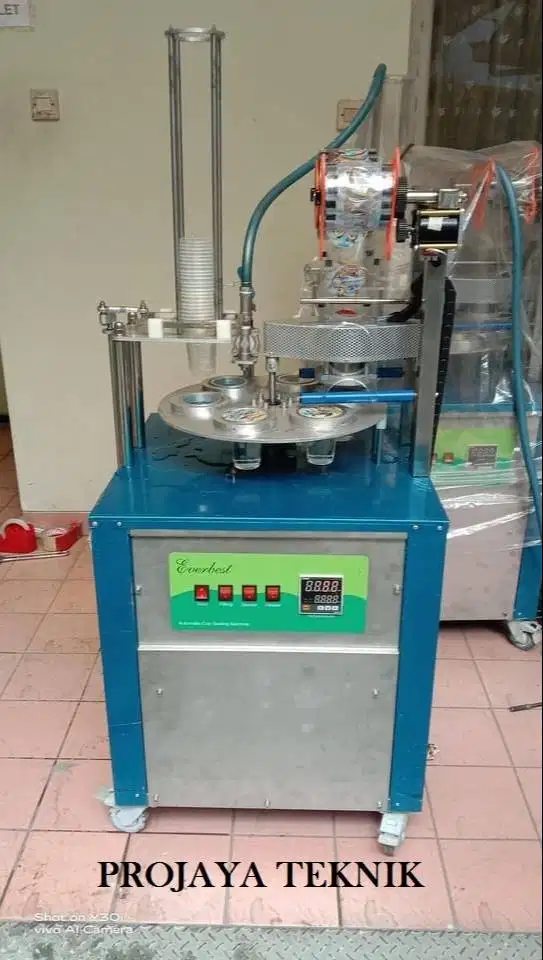 MESIN CUP SEALER 1LINE ROTATE 500GELAS/jam 4line3600cup ada jg lainnya