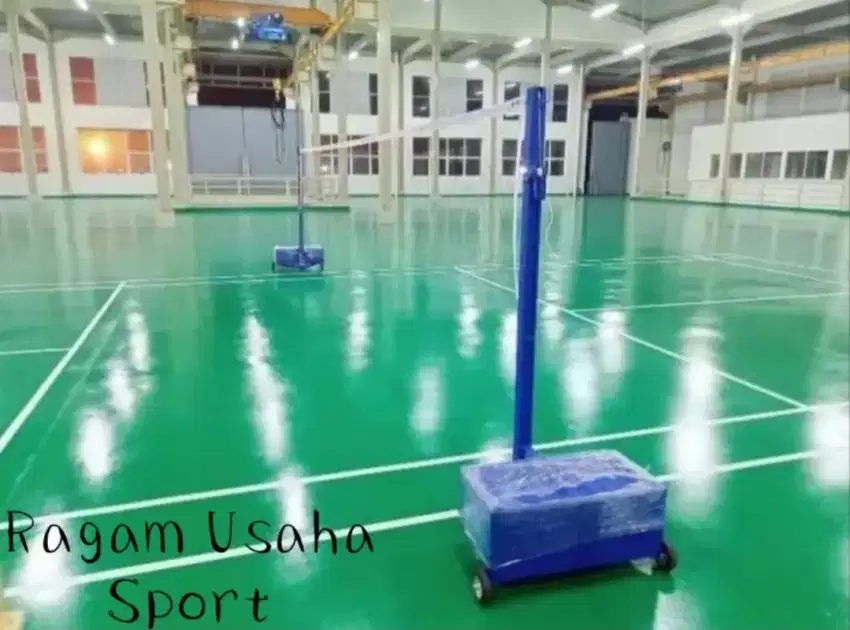 Net badminton/Tiang Badminton fortebel 1set fre Jaring net