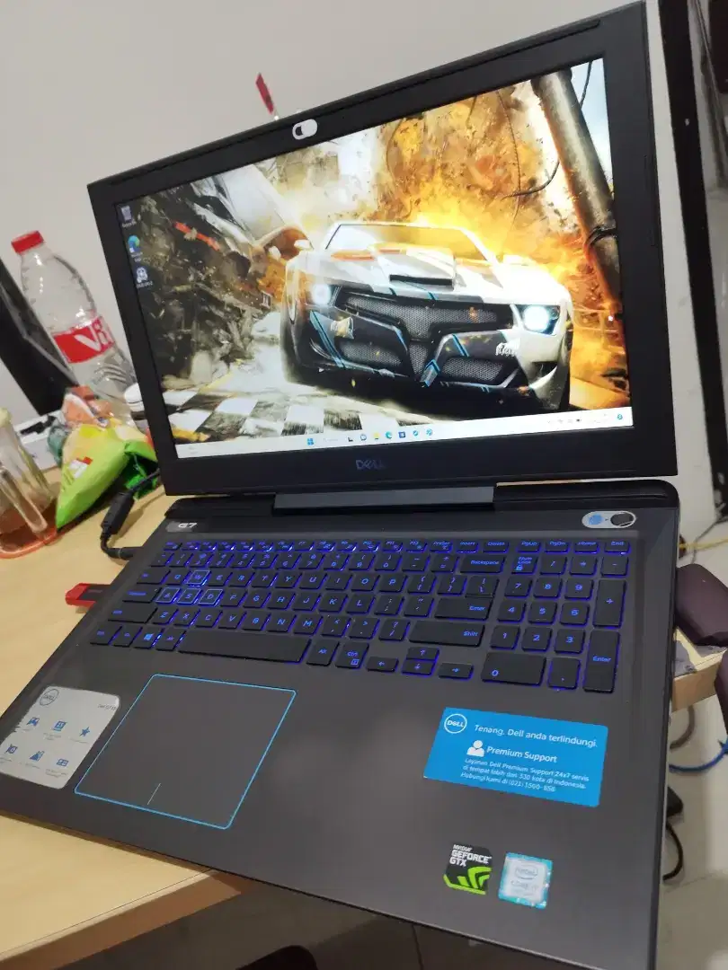 Dell G7 7588 Gaming, Bagus 95%, i7, SSD, 16G RAM, Nvidia, Finger Print