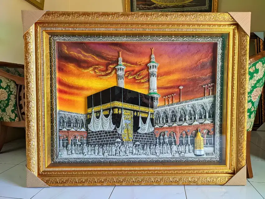 kaligrafi Ka'bah model Towaf 3D Ukiran Bahan fiberglass