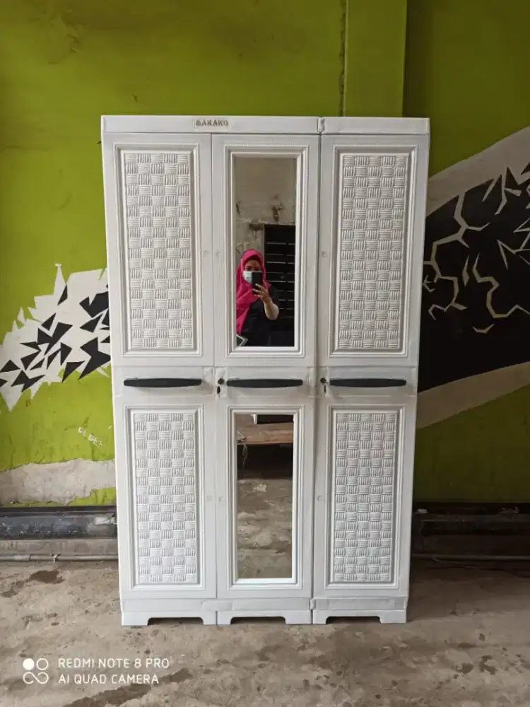 Lemari Baju Plastik 3 Pintu / Lemari Pakaian Plastik 3 Pintu 21