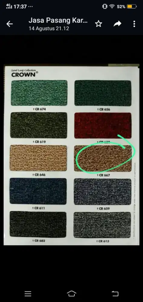 karpet lantai sawangan