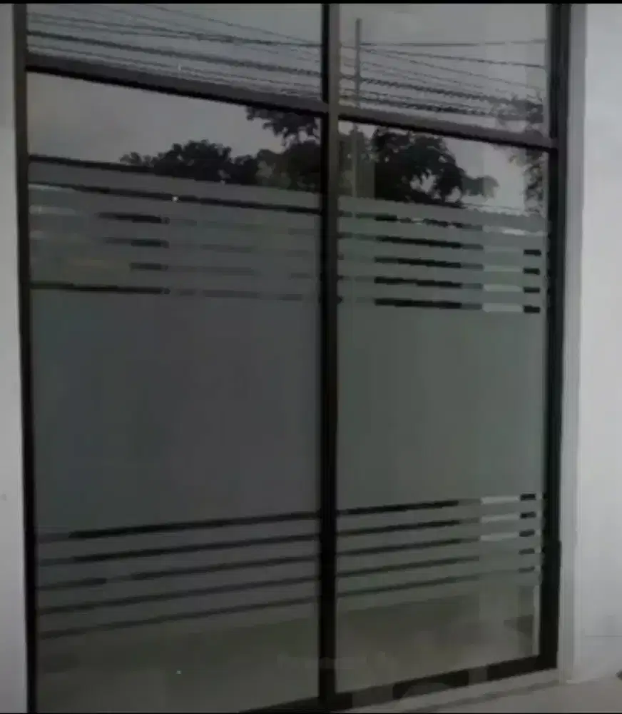 Sticker sanblas buram ada riben film 40,60,80% kegelapan black silver