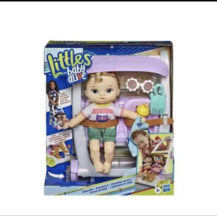 Littles baby alive push kick stroller mainan boneka anak