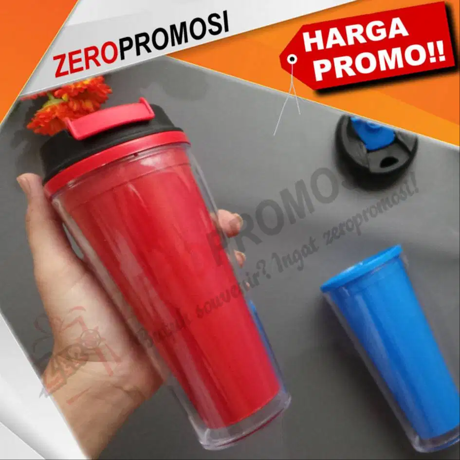 Tumbler Plastik Insert Paper J119 Dengan Custom Logo