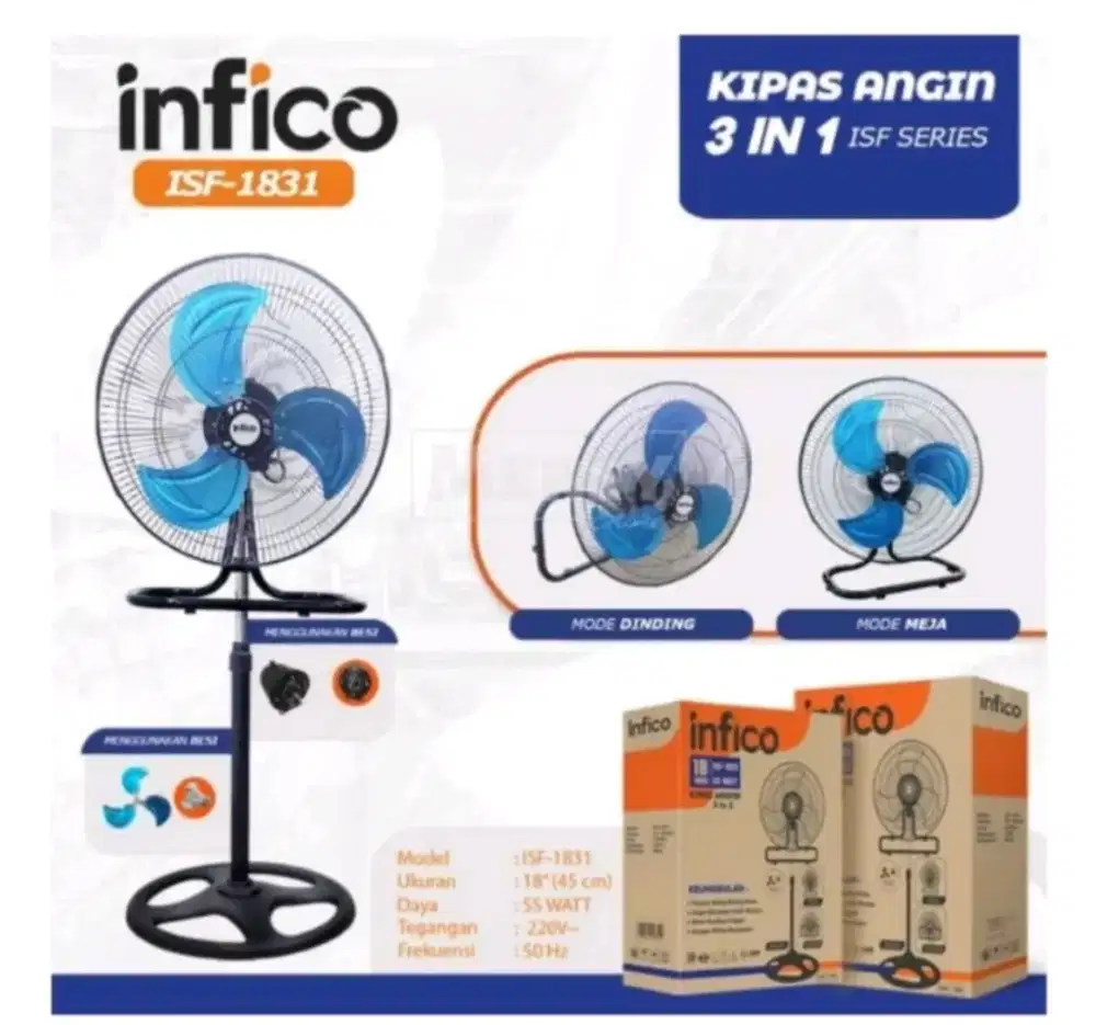 Kipas Angin Tornado 18 Inc 3 in 1