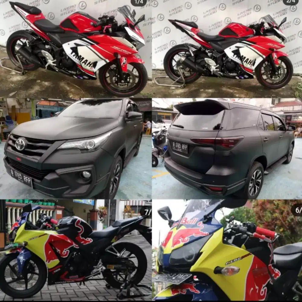 pasang sticker mobil motor decal stiker wrapping cutting sticker mobil