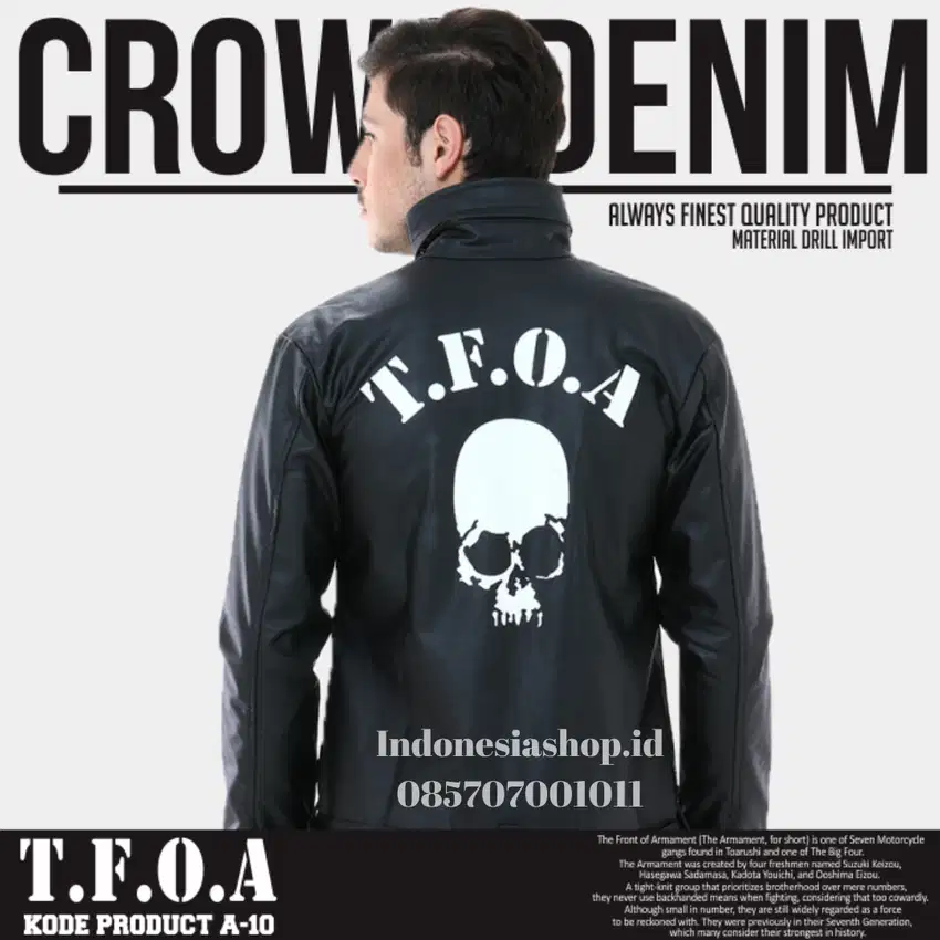 Jaket Kulit Crows Zero TFOA Generation 6th