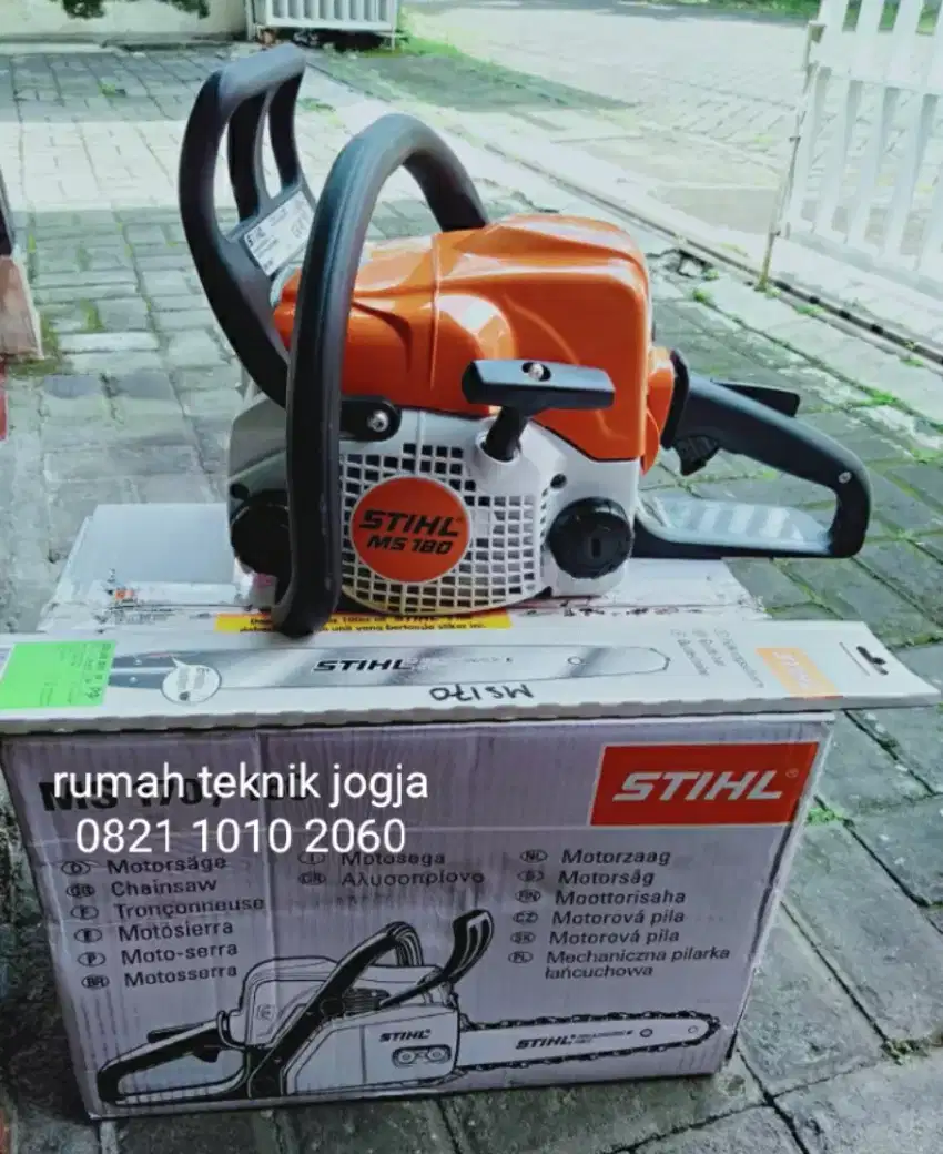 (rumah teknik jogja)mesin chain saw stihl 16 inch, ms180, produk impor