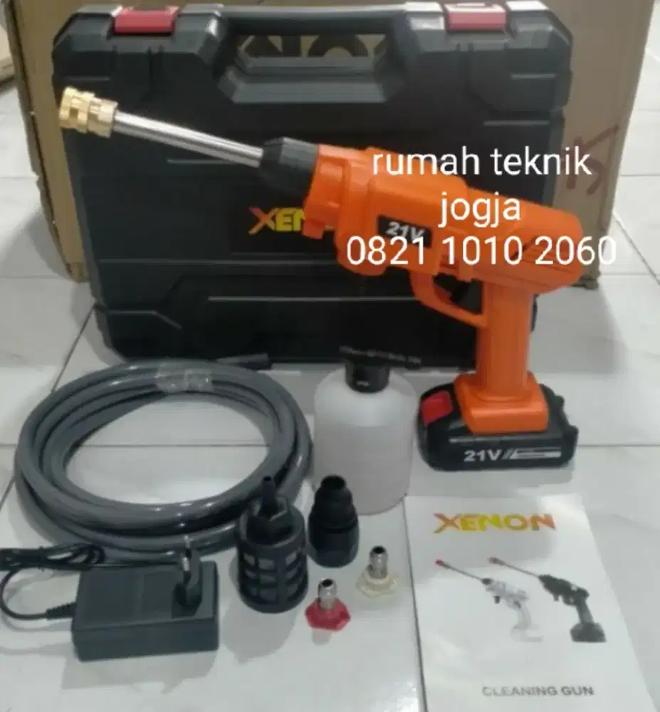 (RUMAH TEKNIK JOGJA)Jet sprayer cordless utk cuci kendaraan bermotor