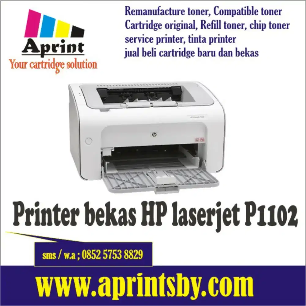 Printer bekas hp laserjet p1102 siap pakai toner cartridge 85a 1102