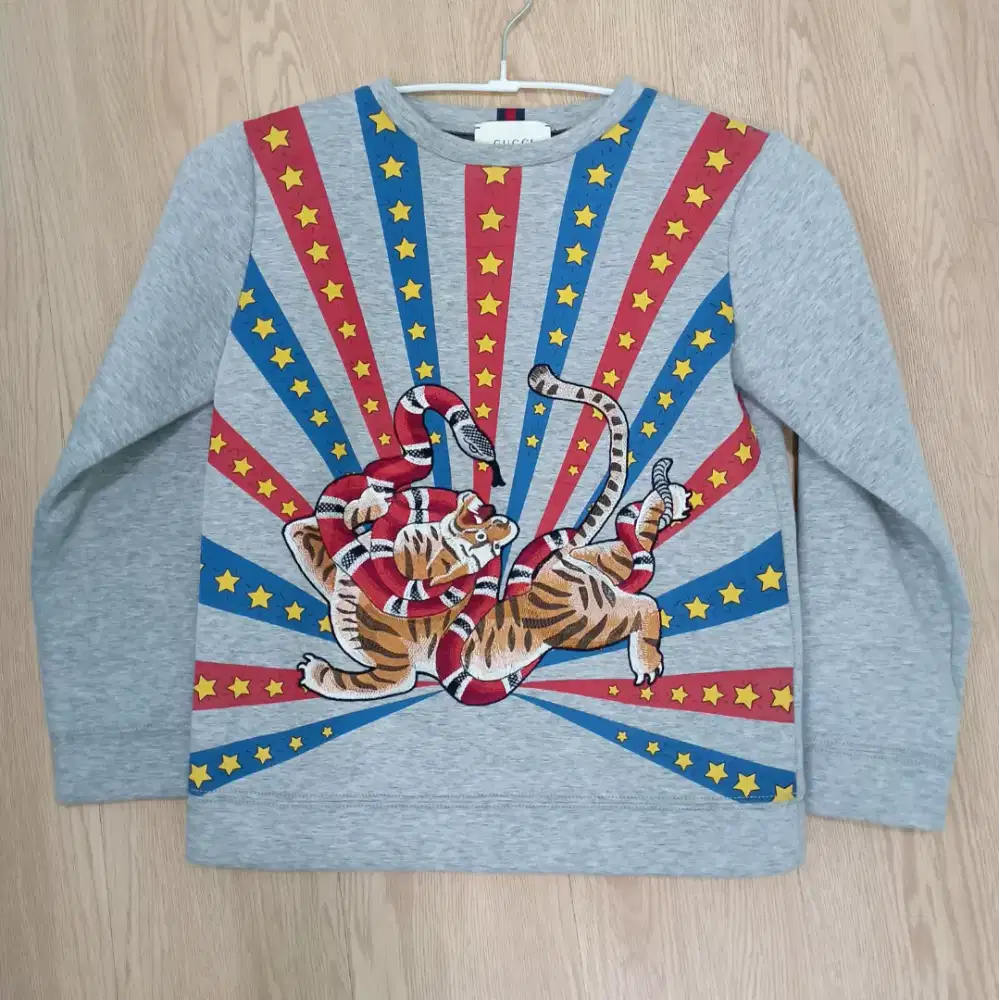 Sweater GUCCI Made In Italy Grey Sweatshirt Original Authentic