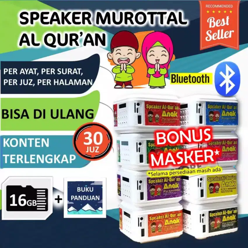 SPEAKER MUROTTAL ALQURAN ANAK ADVANCE KEREN MULTI FUNGSI