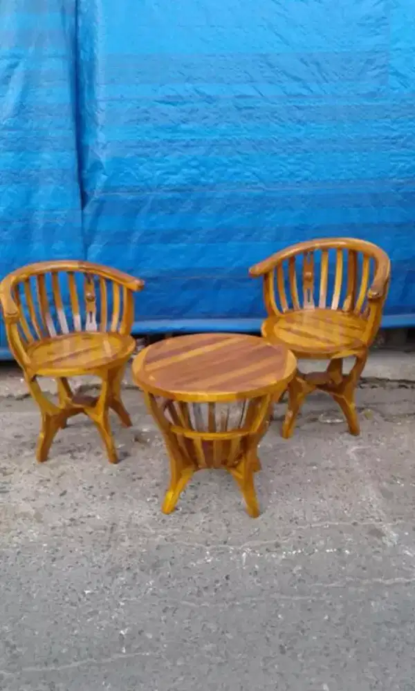 Kursi teras mangkok jati