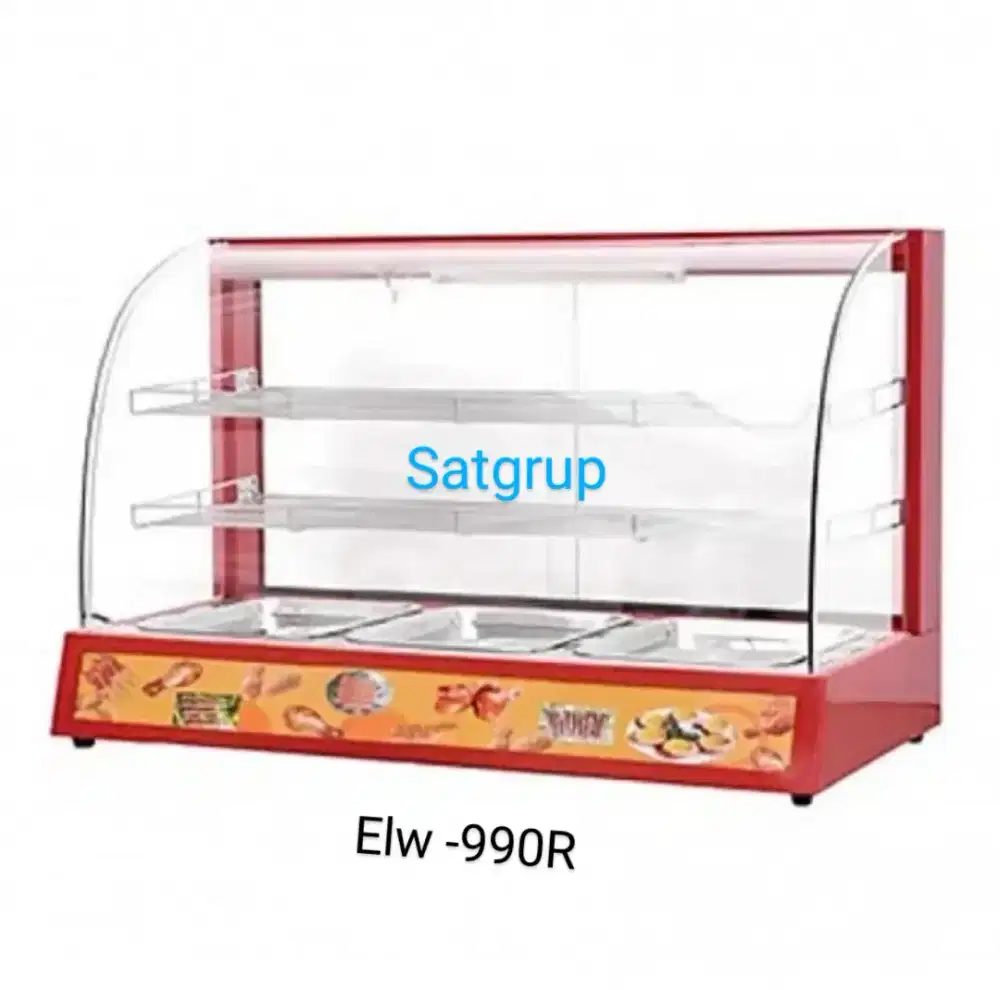 Elektric food warmer showcase ELW-990R display penghangat makanan getr