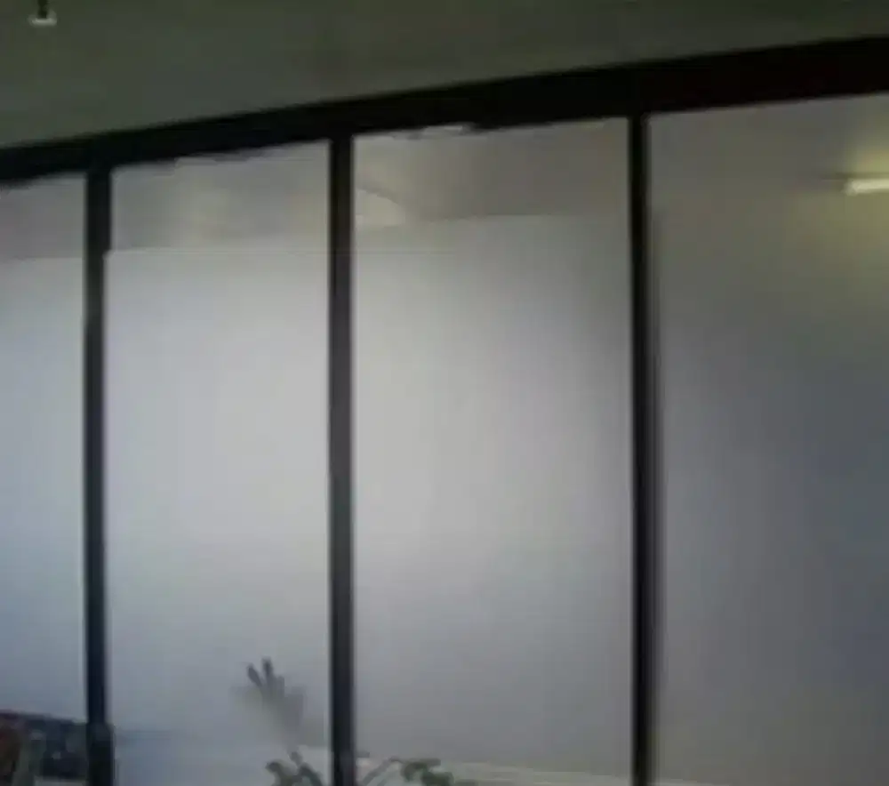 Stiker sanblast kaca film black silver dsb