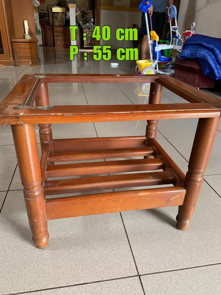 Rangka Meja Kayu ( TANPA KACA)