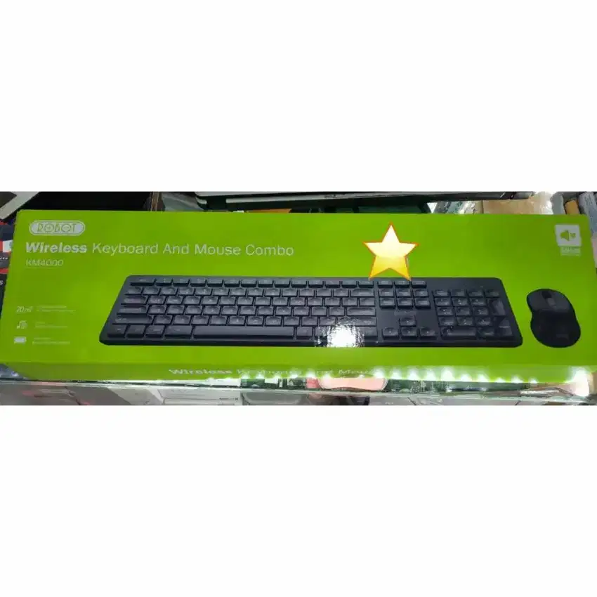 Keyboard Mouse Robot KM4000 Wireless Combo