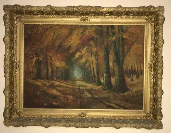 Lukisan   Jalan di hutan