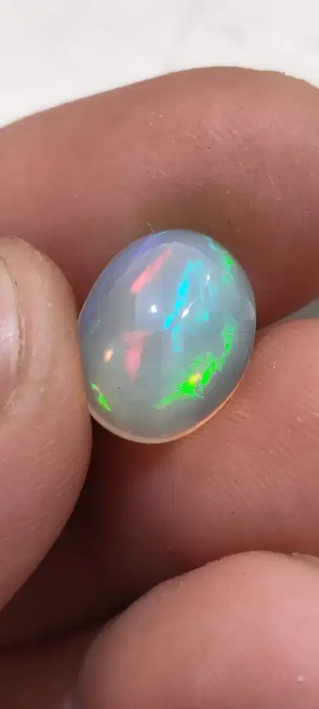 BATU CINCIN NATURAL WHITE OPAL KALIMAYA CRISTAL JARONG 01. 12x9,5x5