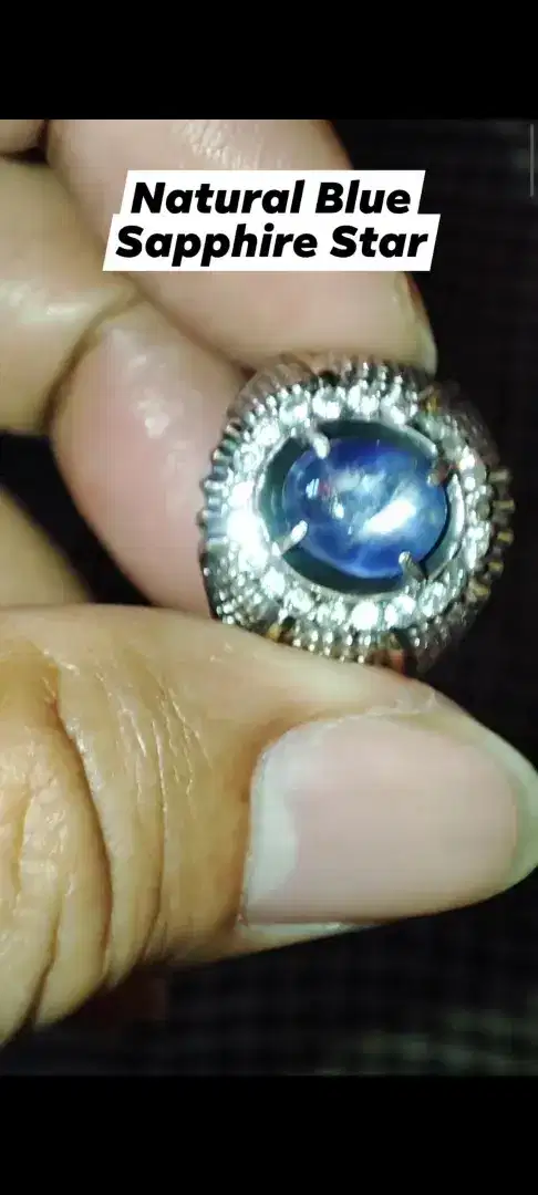 Koleksi Pribadi Blue Sapphire Natural Star | Ceylon NH/NTE - Memo CGL