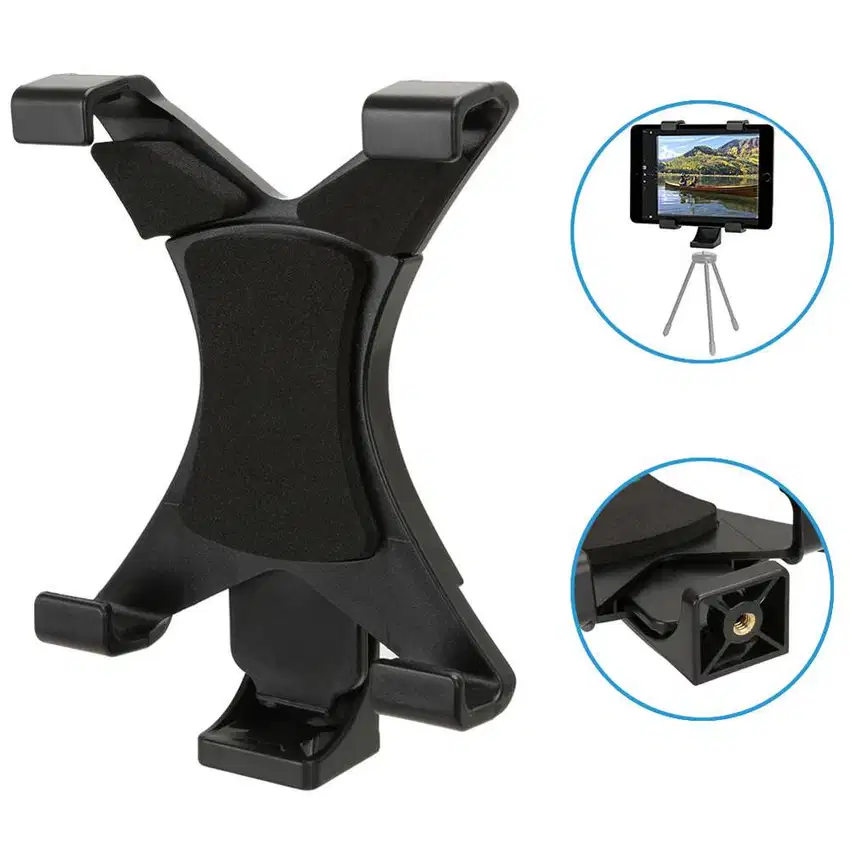 Universal Tablet Holder Mount 1/4 Screw Bracket Tripod Clamp