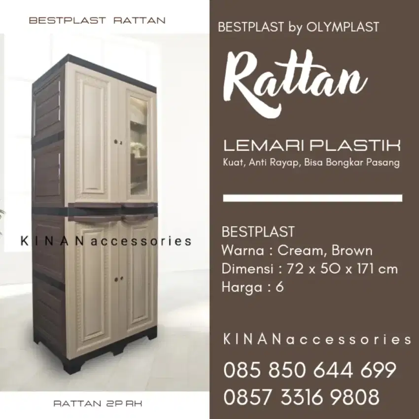 Lemari Plastik Bestplast Tipe Rattan