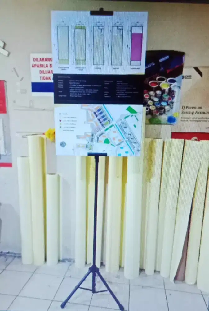 Tripot atau tiang stand Poster