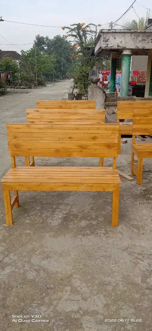 Meja set full kayu