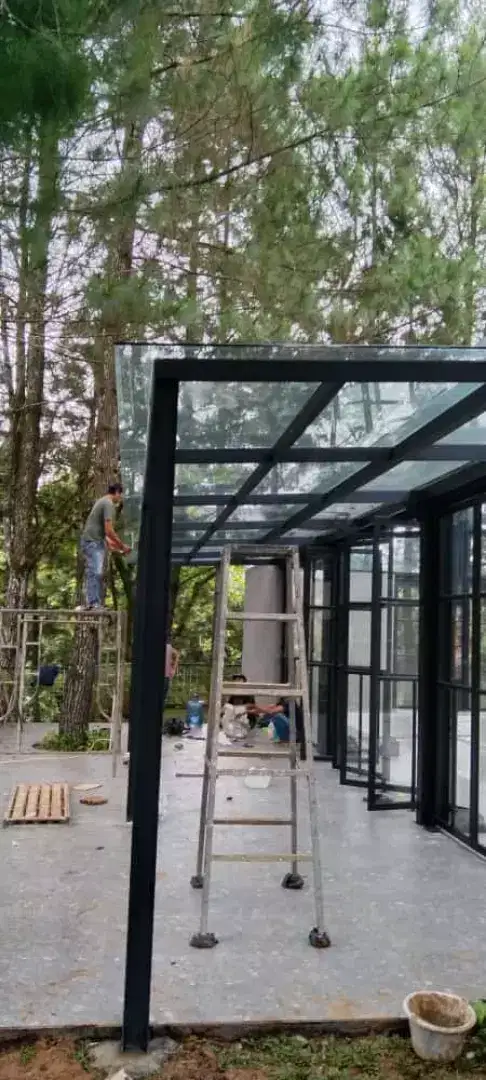 Canopy kaca tempered