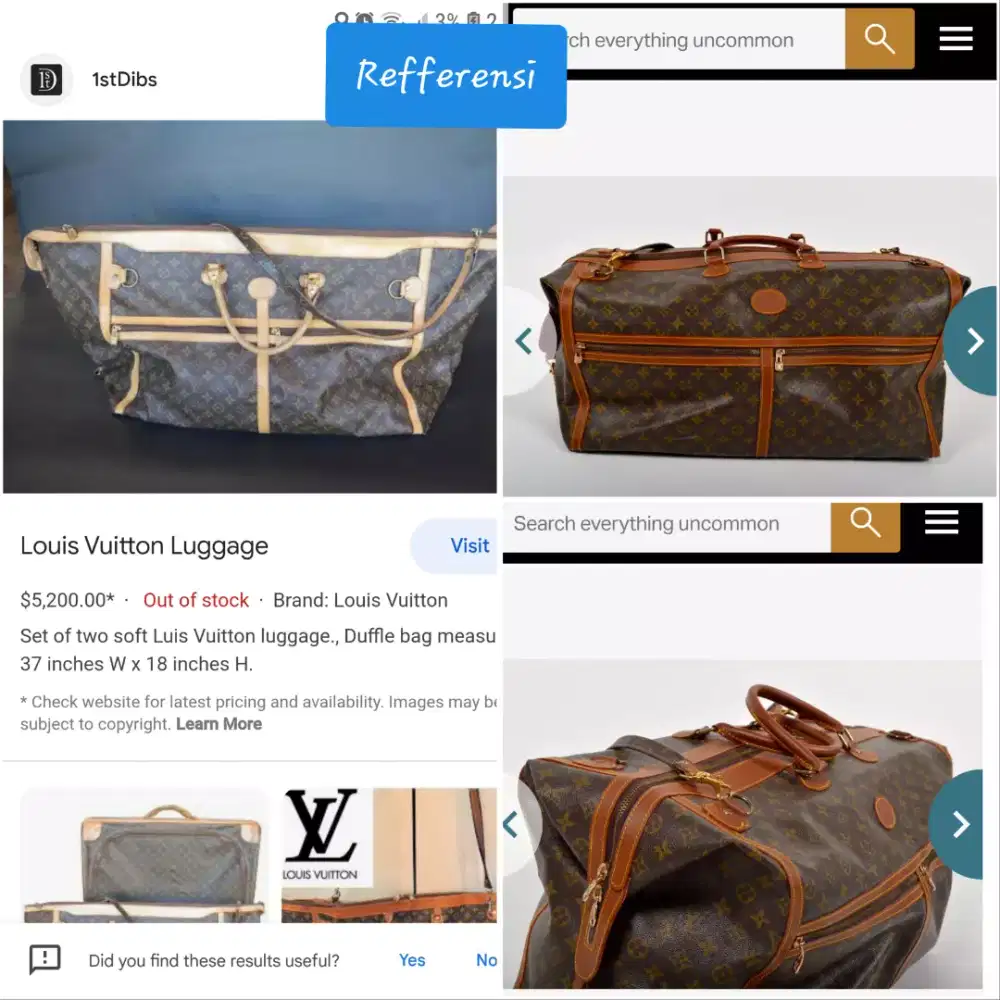 Auth lv louis vuitton travel weekend vintage 70 an