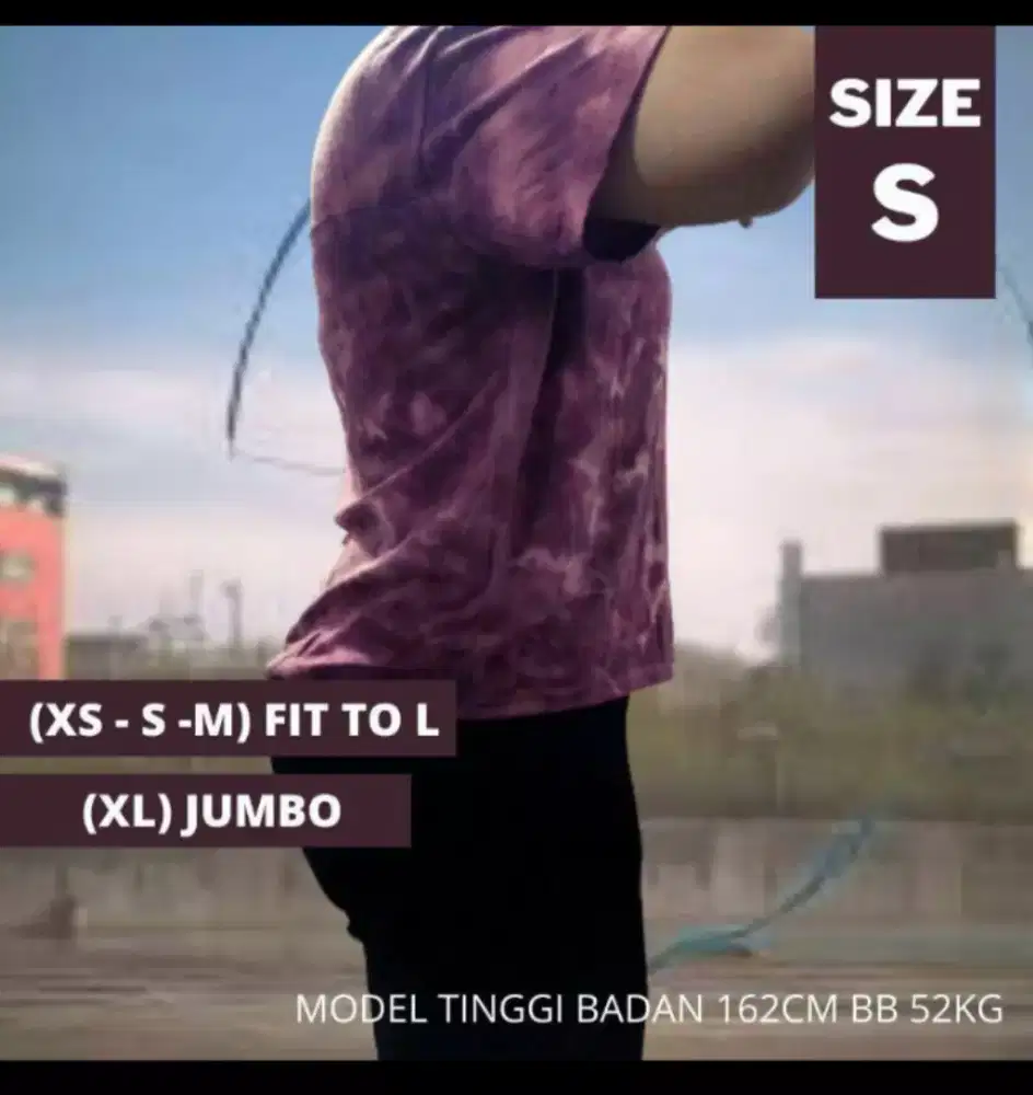 Kaos cewe tye dye import adem halus murah
