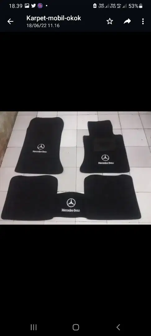 Karpet bludru atau karet mercedes dll