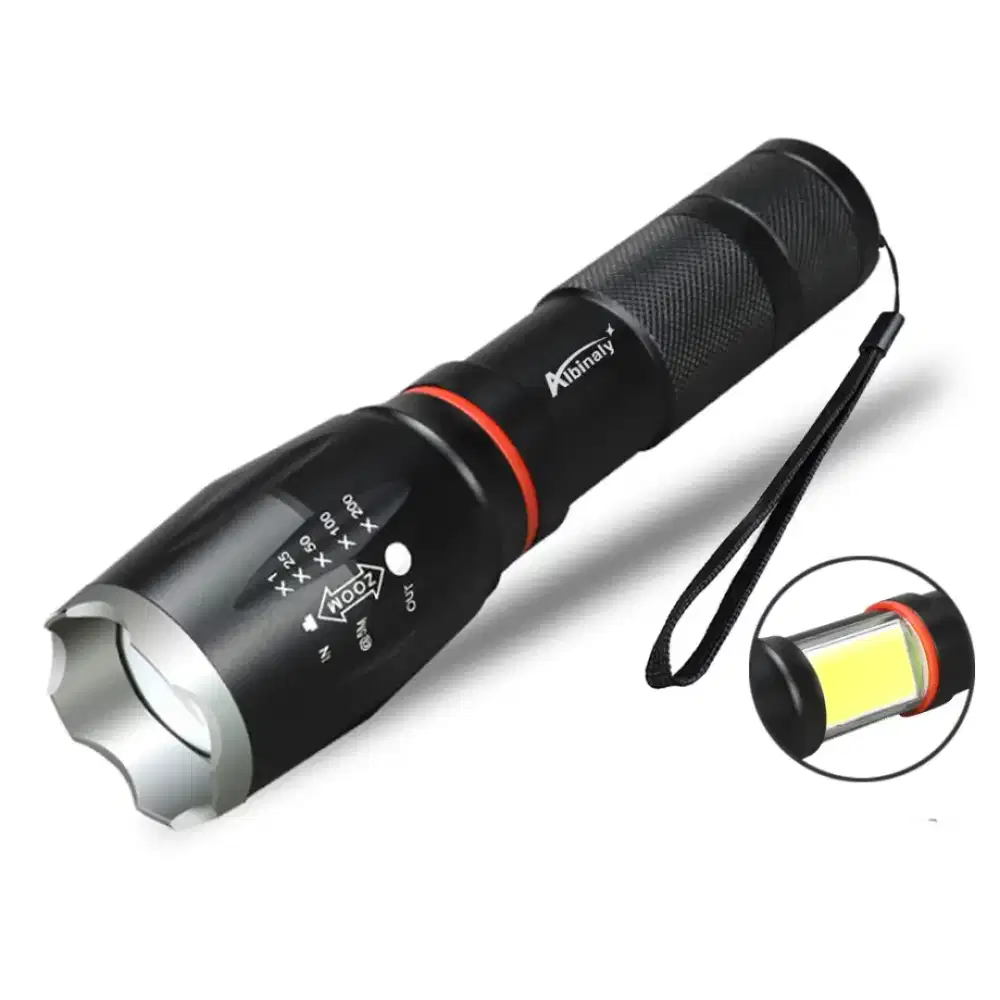 TaffLED Paket Senter LED Torch Cree XM-L T6 8000 Lumens +Charger +Box 