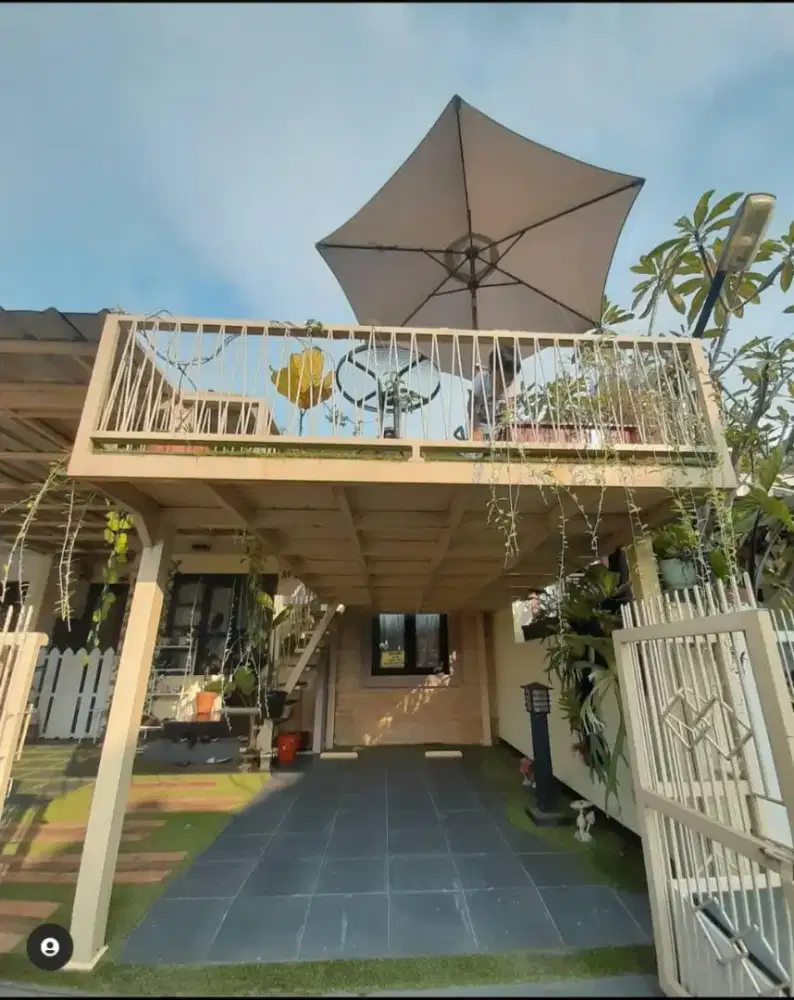 Kanopi balkon rooftop lantai 2 ruang santai