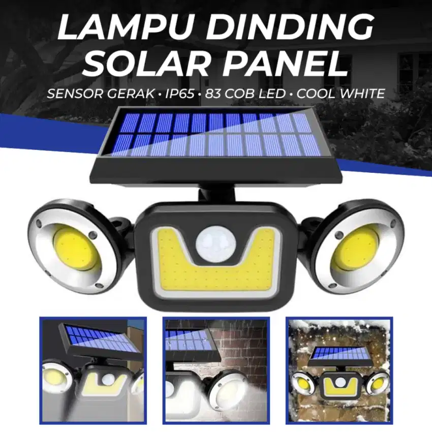 Choifoo lampu dinding solar sensor gerak leed cool white