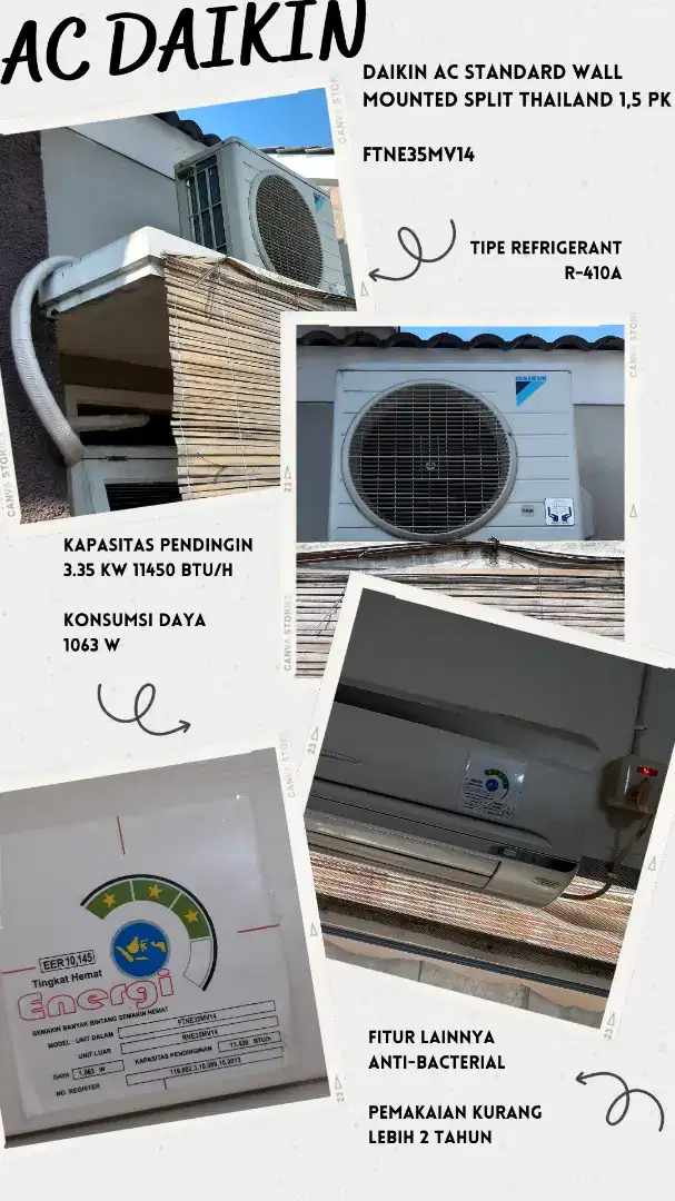 AC Daikin 1,5 PK