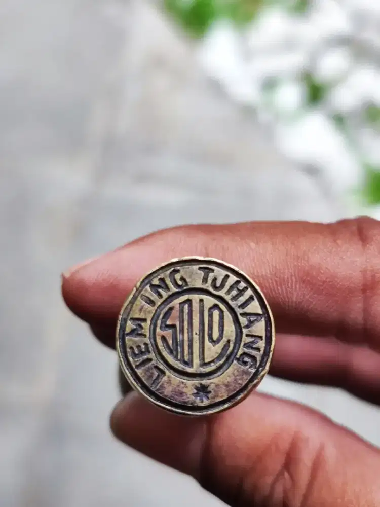 Stempel Kuningan Antik Toko Pecinan Solo Liem Ing Tjhiang